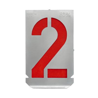 Stencil sæt med tal 0-9 med 80 mm tegnhøjde (10 dele)